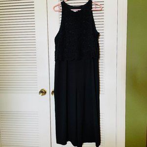 H&M Sleeveless Black Lace Jumpsuit